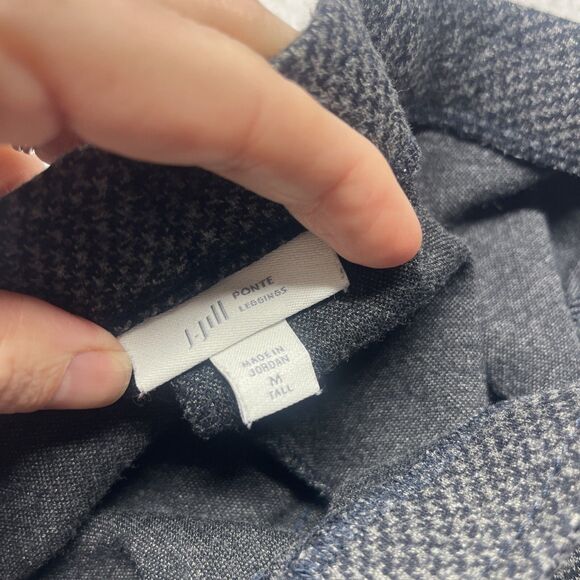 J. Jill Ponte Slim Leggings Women’s Medium Tall Gray Houndstooth Pant - Picture 2 of 4